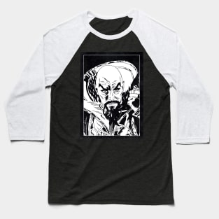 MING THE MERCILESS - Flash Gordon (Black and White) Baseball T-Shirt